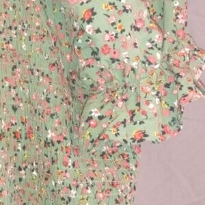 Floral Green Ditzy Flower Dress